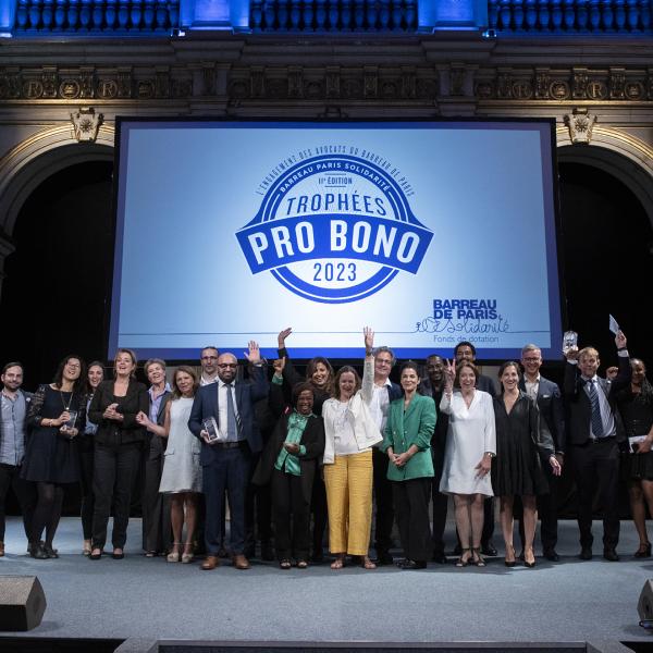 Les lauréats de l_édition 2023 des Trophées Pro Bono du Barreau de Paris